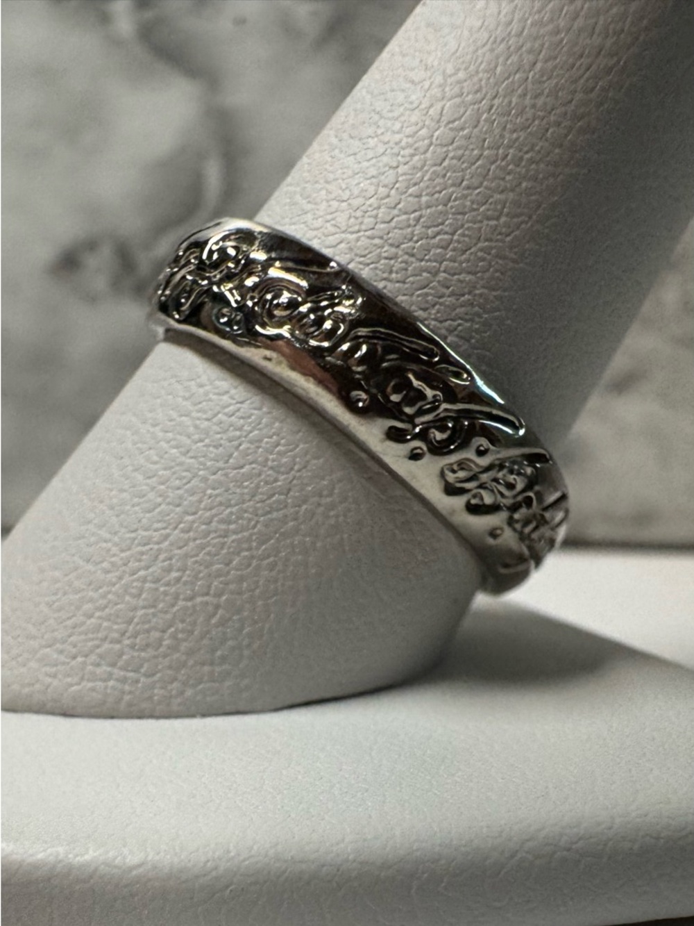 Lord of the Rings Elvish Ring 925 Sterling Silver Size 10 LOTR Collector - Picture 6 of 7